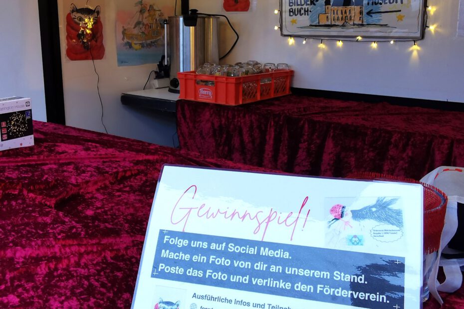 2024 Weihnachtsmarkt Burg Wissem Förderverein Bilderbuchmuseum Troisdorf Gewinnspiel Social Media Aggua Stadtwerke